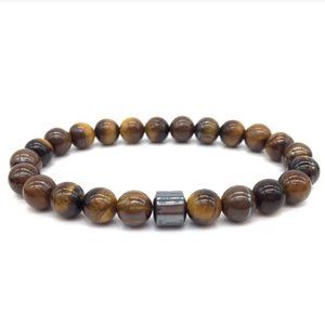 Brown Tiger Eye Bracelet,Tiger Eye Stone Bracelet,Good Luck Bracelet